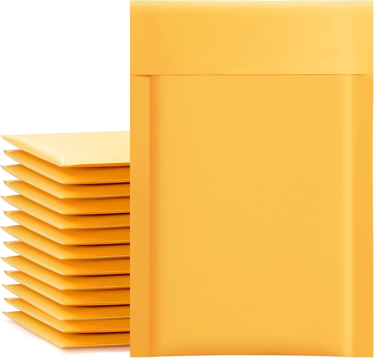 Compact Yellow Kraft Bubble Envelopes 4×8 Inch – 50 Pack for Shipping Essentials