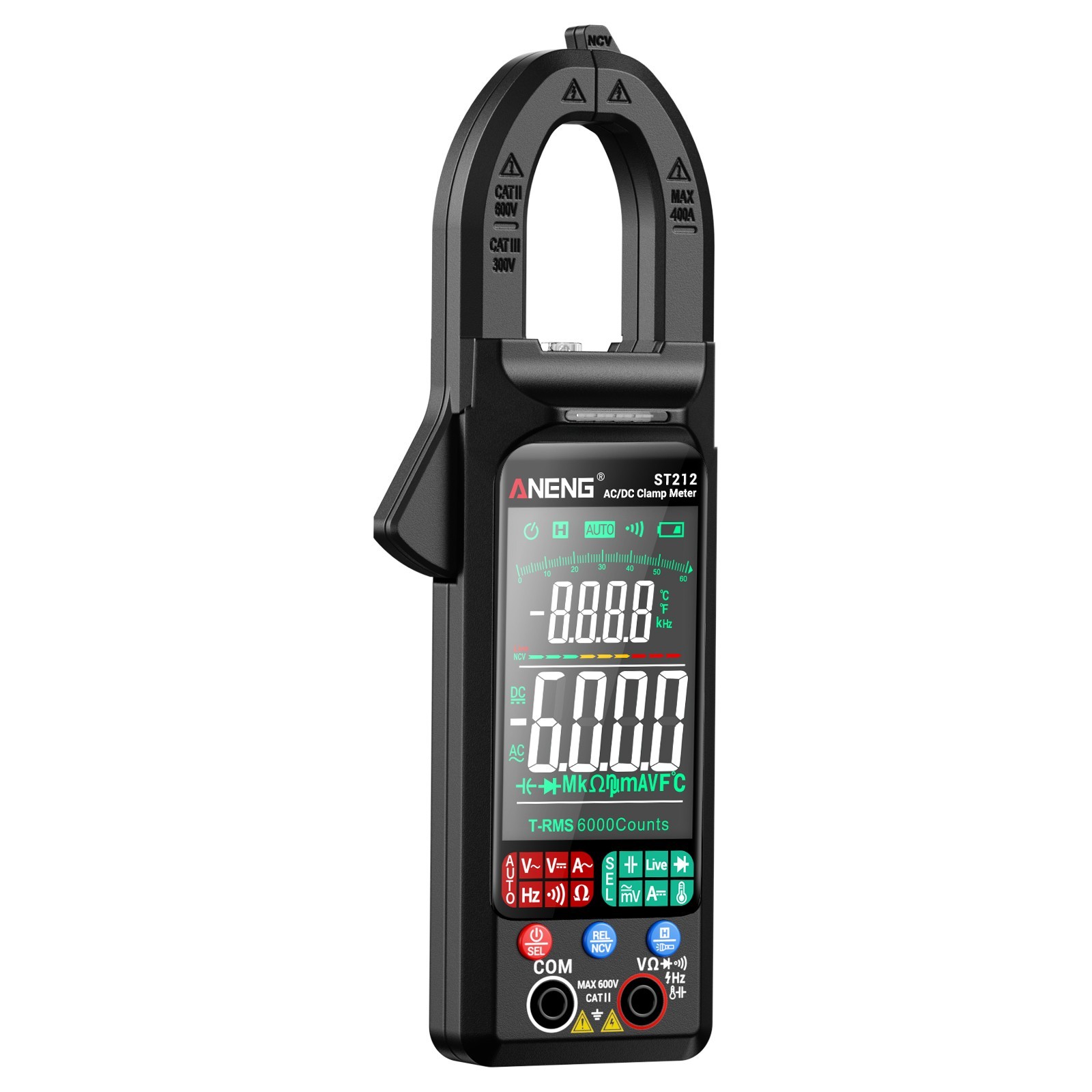 ANENG ST212 Clamp Meter Digital Multimeter Professional T-RMS 400A AC/DC Tester