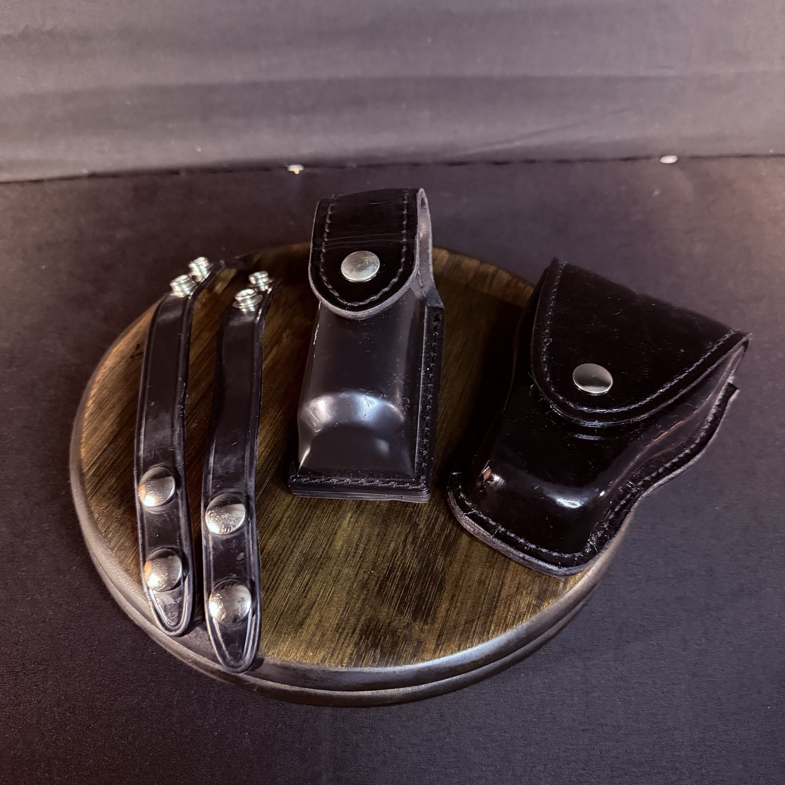 Done Hume Handcuff Case, Safariland Mace/OC Pouch, 2 Belt Keepers High Gloss Lot