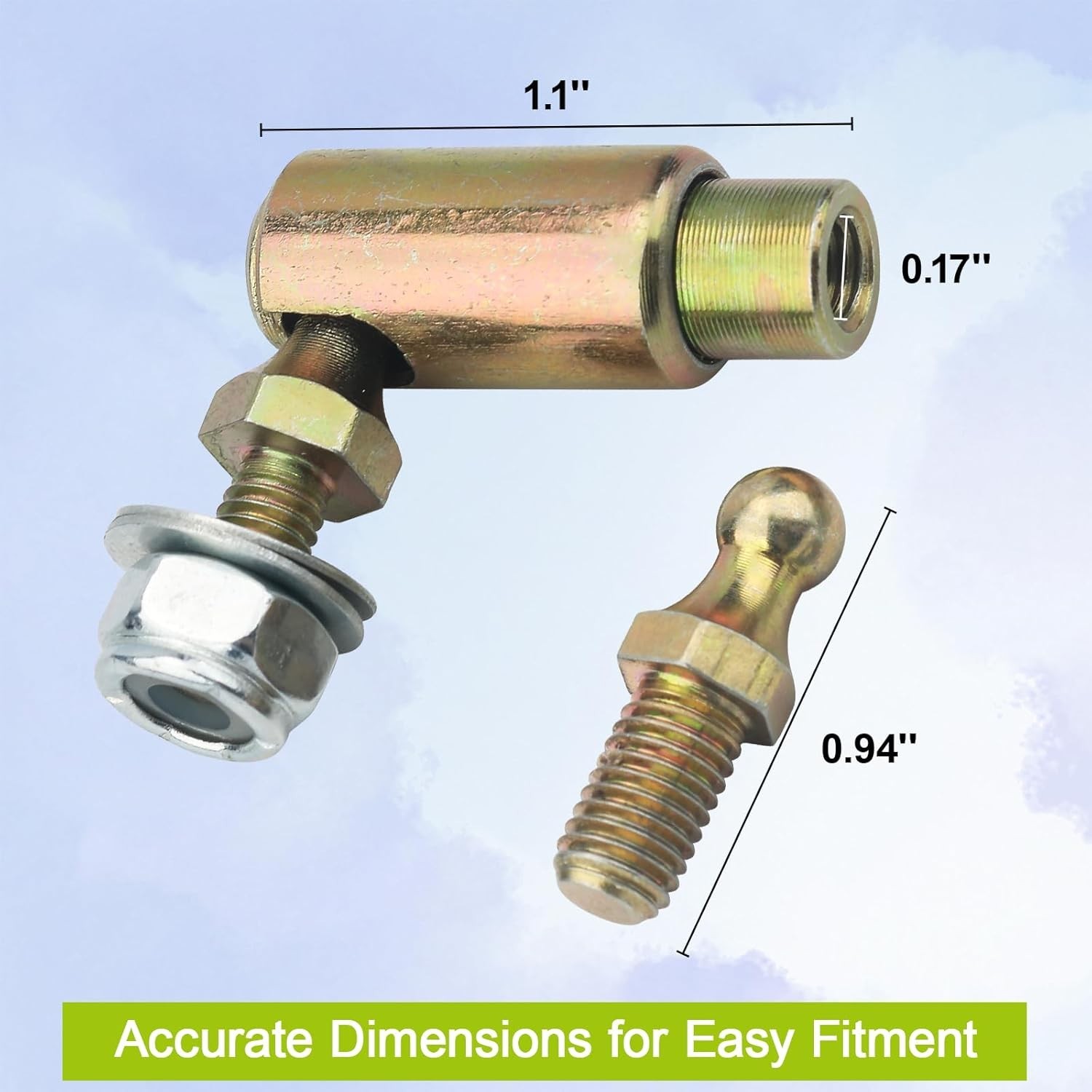 Throttle Disconnect, Quick Release Ball Joint, in Female Thread Steel Linkage…