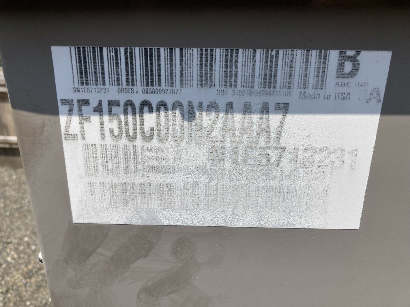 York 12.5 Ton Rooftop AC 208/230-3-60V R410A, ZF150C00N2AAA7A