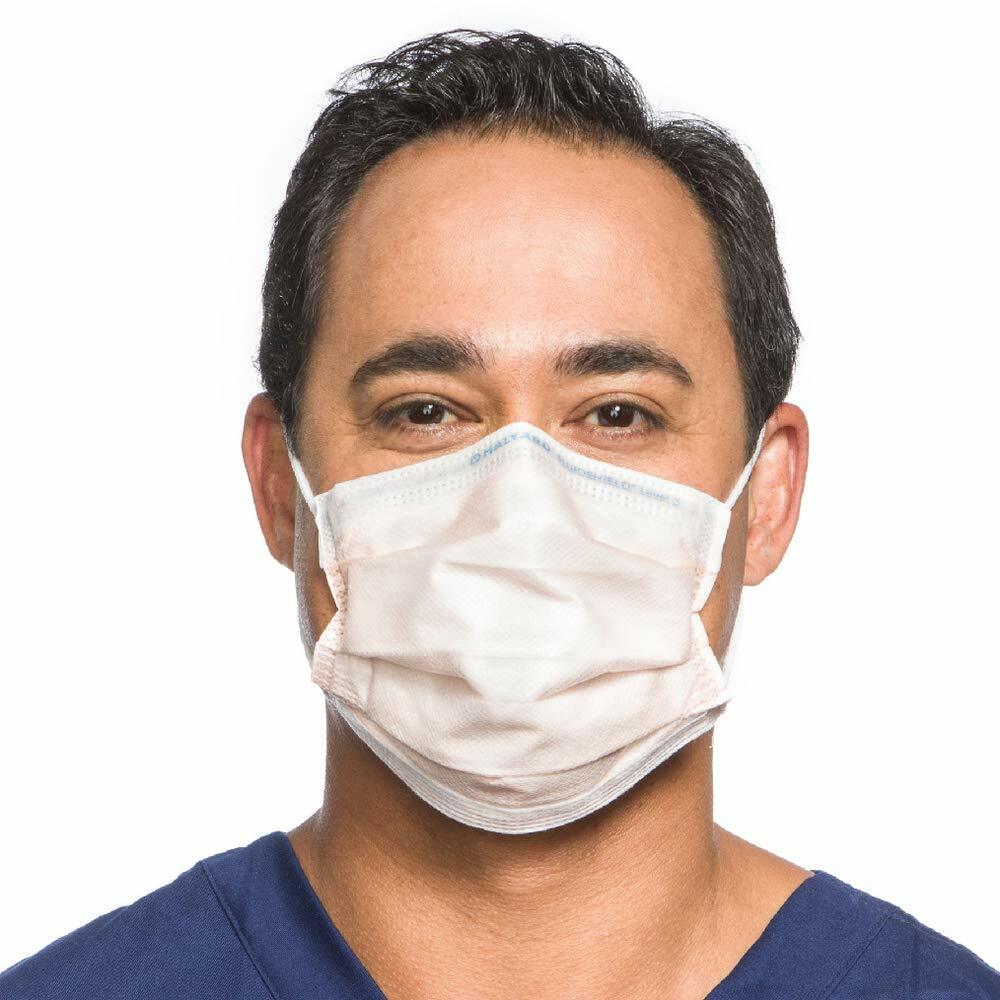 Halyard ASTM 47107 FluidShield Level 3 Orange Medical Grade Face Masks 40/Bx
