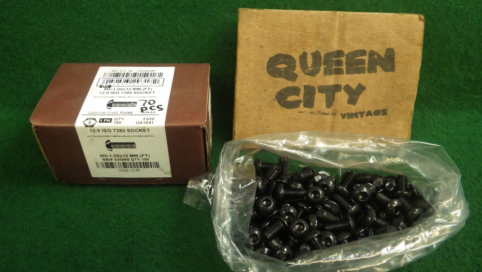 Box of 70 M6-1.00×12 Socket Head Cap Screw 12.9 ISO 7380
