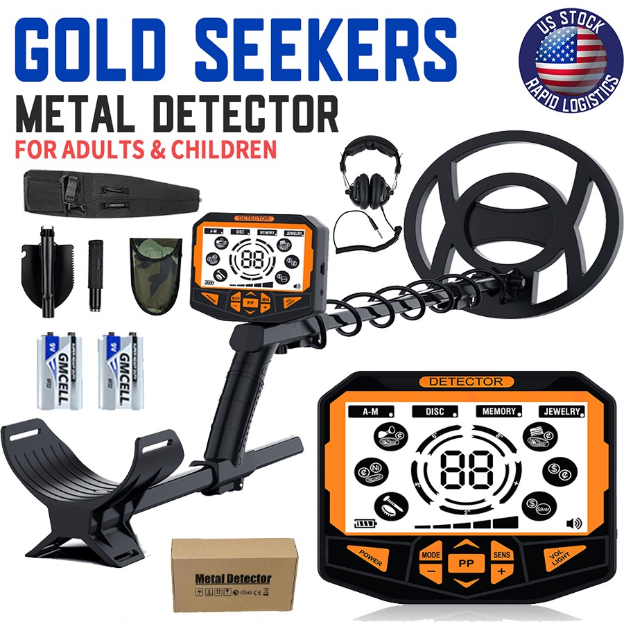 Metal Detector – 5.8KHz,Adjustable Sensitivity,22cm Depth for Coins/Jewelry