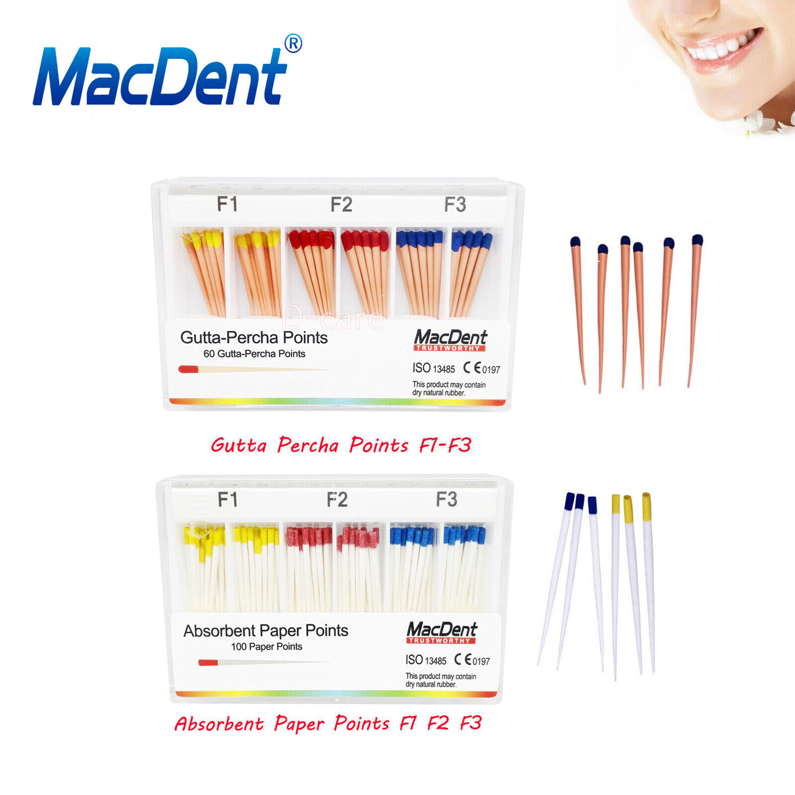 MacDent Dental Gutta Percha Points Absorbent Paper Points Endodontic Root Canal