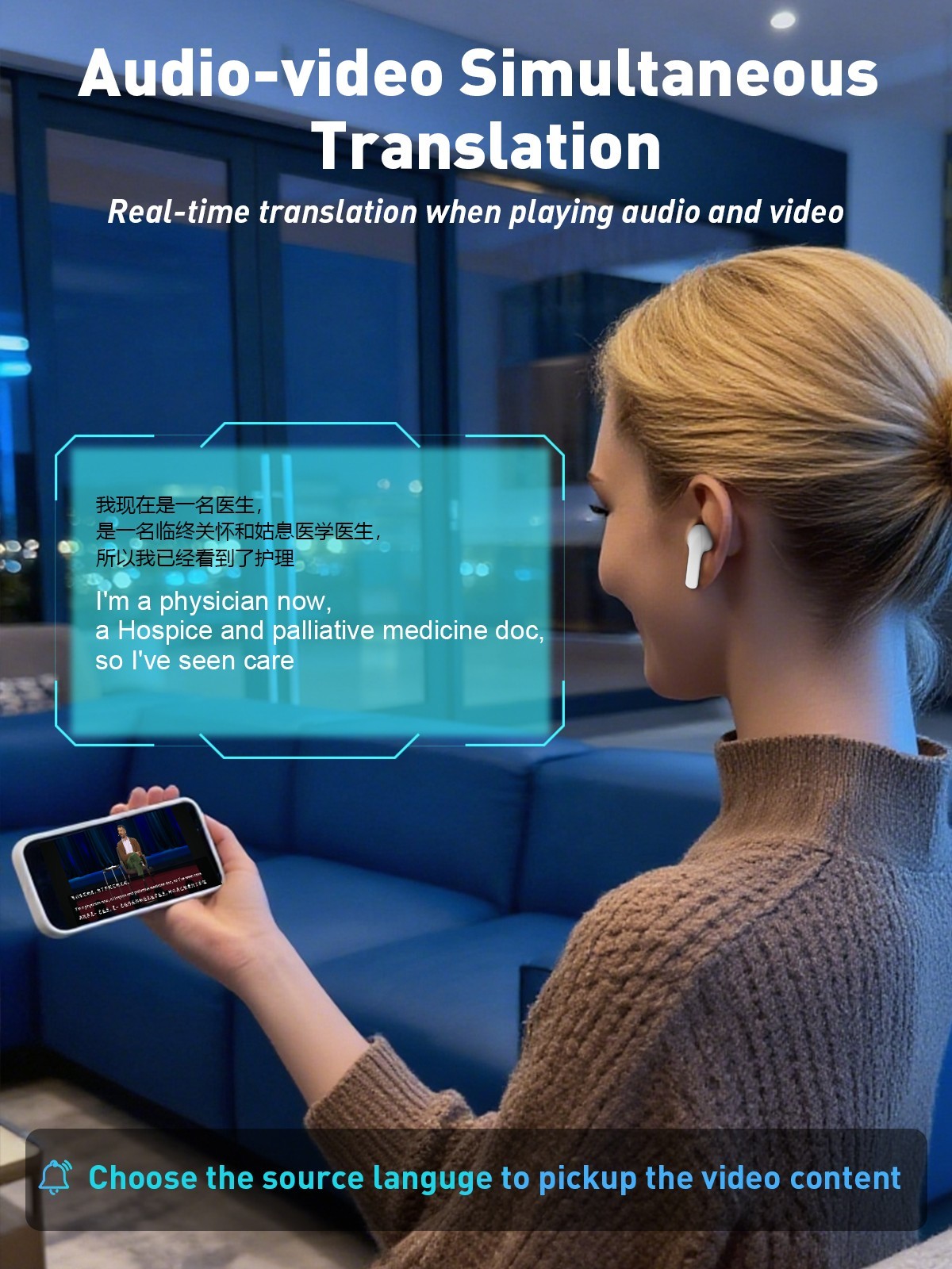iTour 22 PRO Translation Earbuds 127 Languages, Real Time Translator Earbuds
