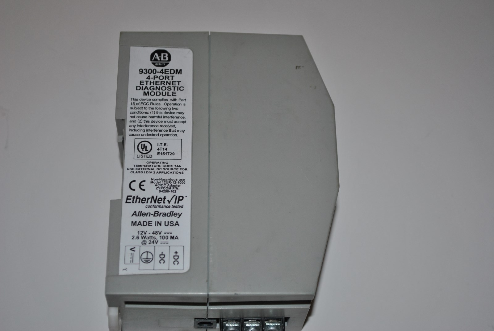 9300-4EDM ALLEN BRADLEY 4-PORT ETHERNET DIAGNOSTIC MODULE