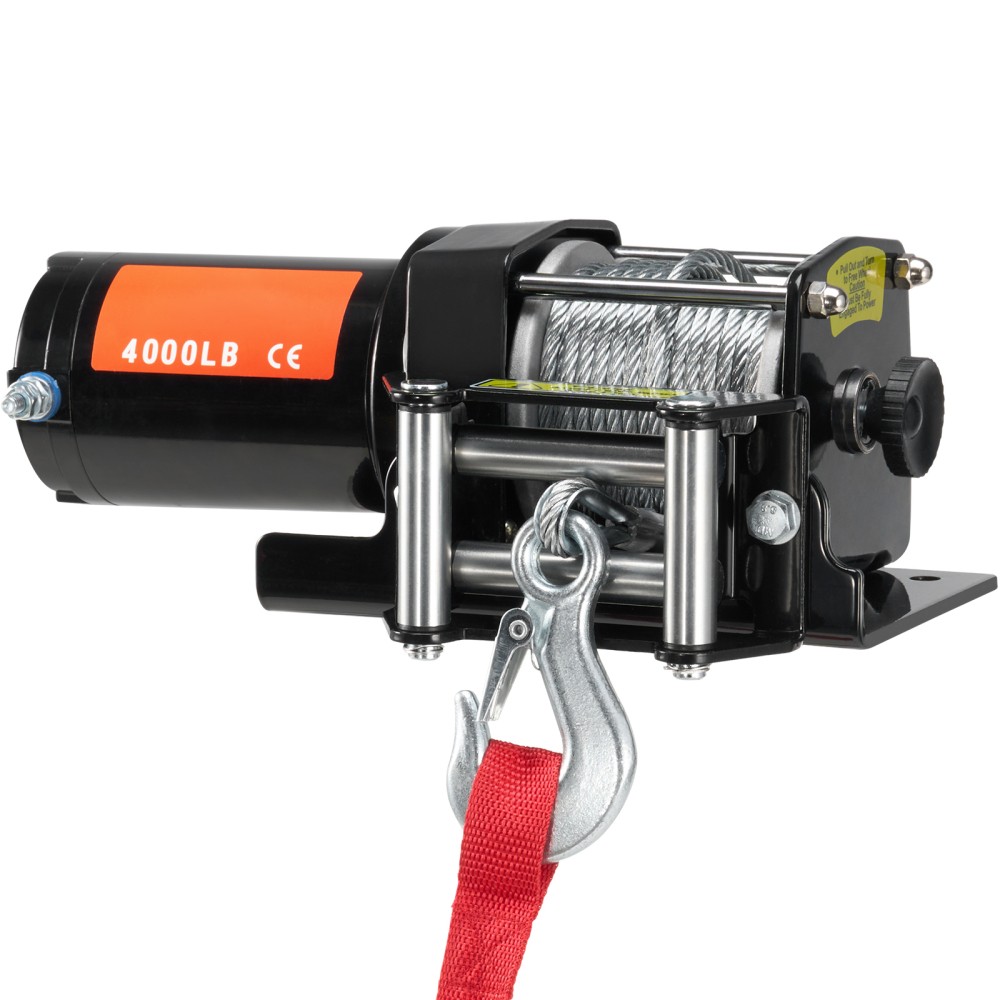 Electric Winch ATV UTV 4000 lb Steel Cable IP55 Waterproof Remote Control