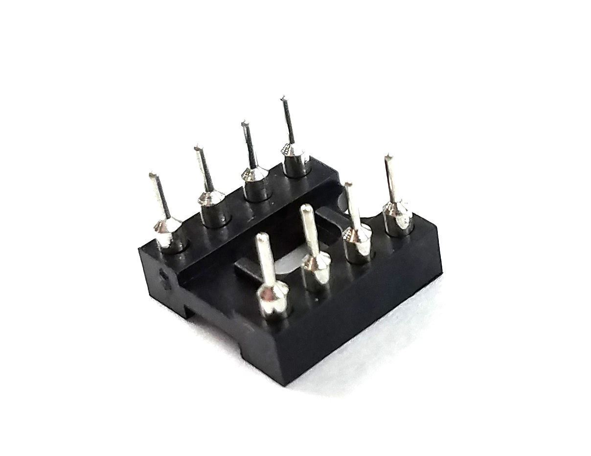 10PCS DIP-8 IC Sockets Machined Round Contact Pins Holes Pitch 2.54mm DIP8 DIP 8