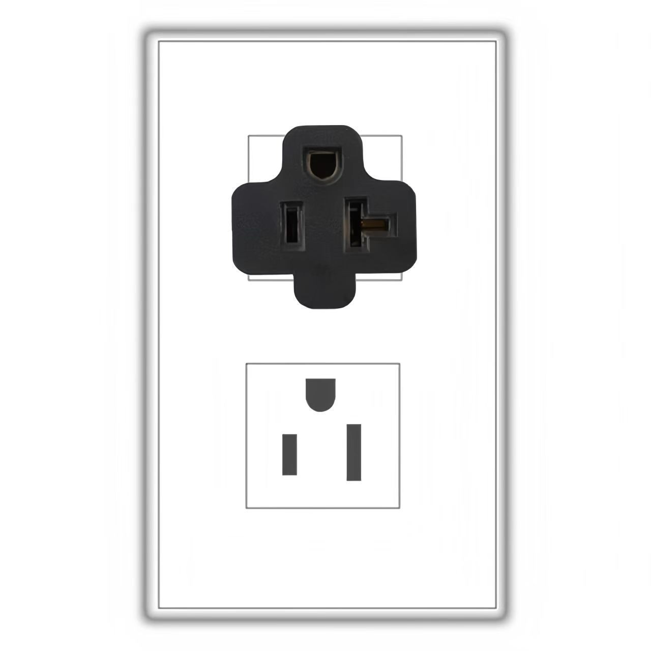 20PACK ETL Listed NEMA 5-15P to 5-15/20R (Comb 20Amp T Blade) AC Power Adapter
