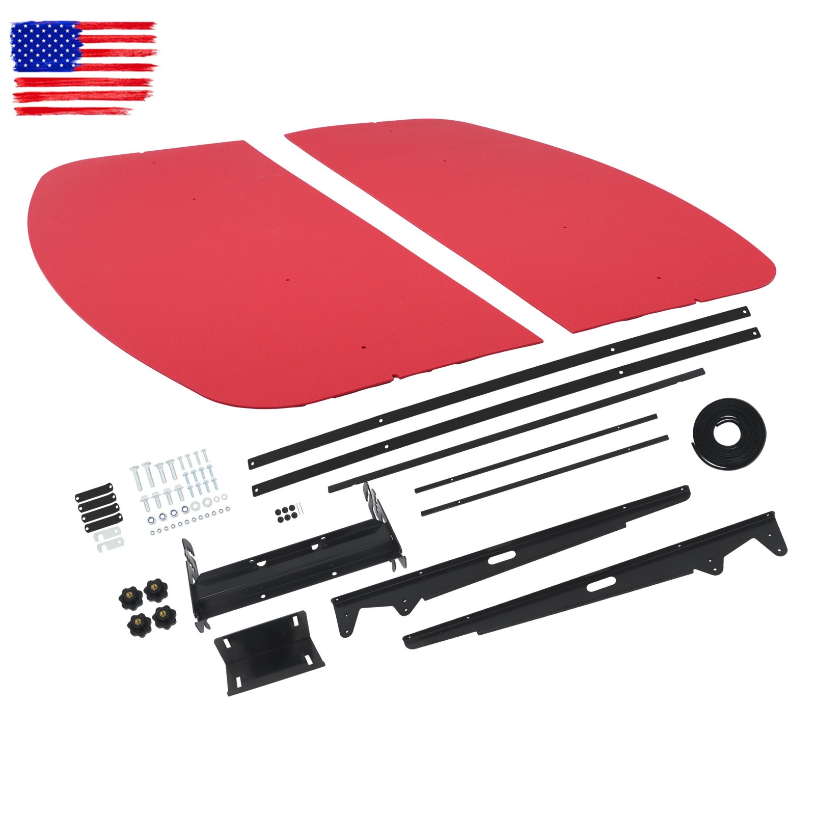 Tractor & Mowers Top Canopy 52″× 52″ For 2″ x 2″ or 2″ x 3″ Rops Umbrella Red