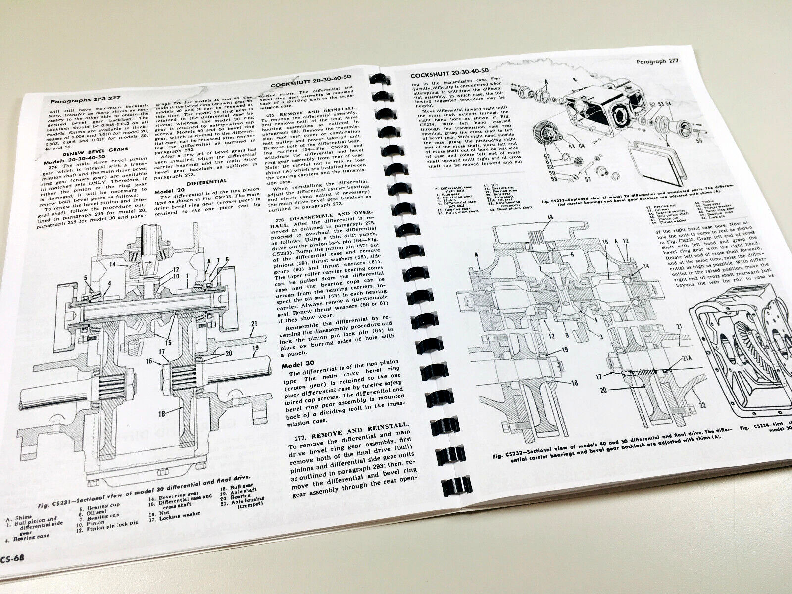 Cockshutt 20 30 40 50 Co-Op E2 E3 E4 E5 Tractor Service Repair Manual Shop Book