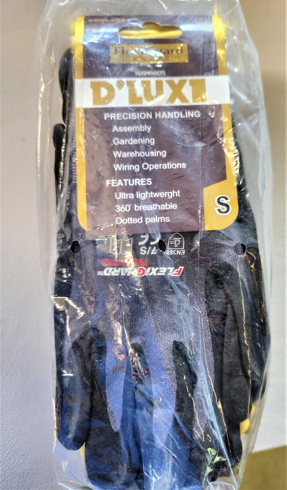 12-Pair Flexi-Guard D’LUXE Glove Ultra-Lightweight breathable Dotted palms