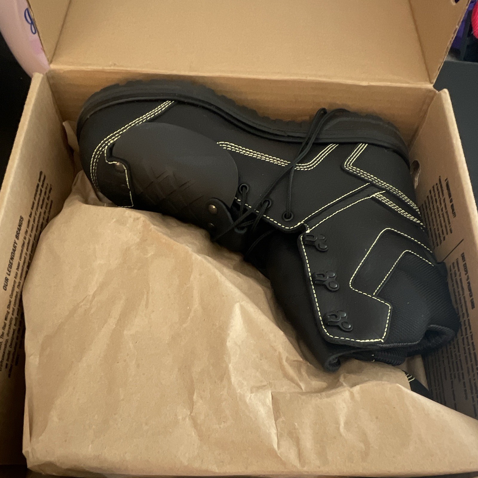 Red Wing Shoes 3534 EH Work Boots Black Men’s 10.5 EE Extra Wide