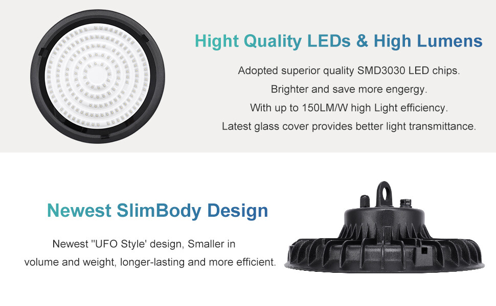 100W Led UFO High Bay Light Industrial Commercial Factory Warehouse Shop Light