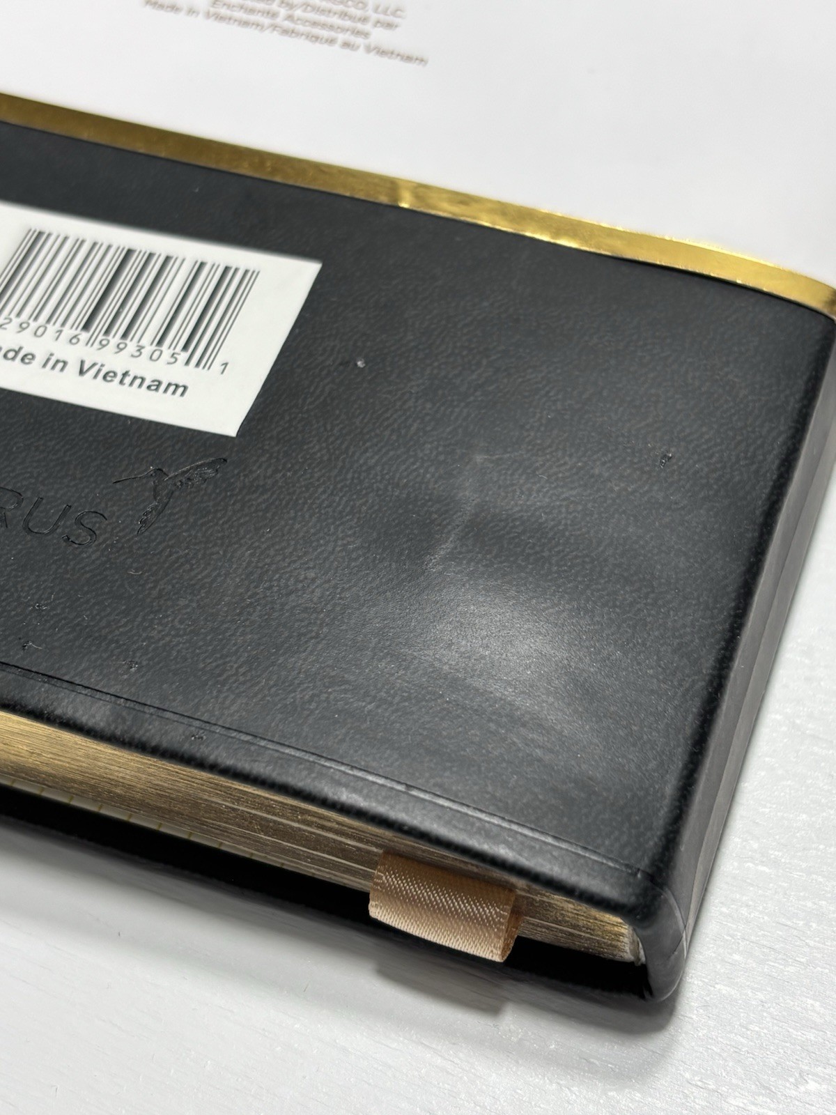 PAPYRUS Black Ruled Gilded Notebook Journal 240 Ivory Lined Pages with Bookmark
