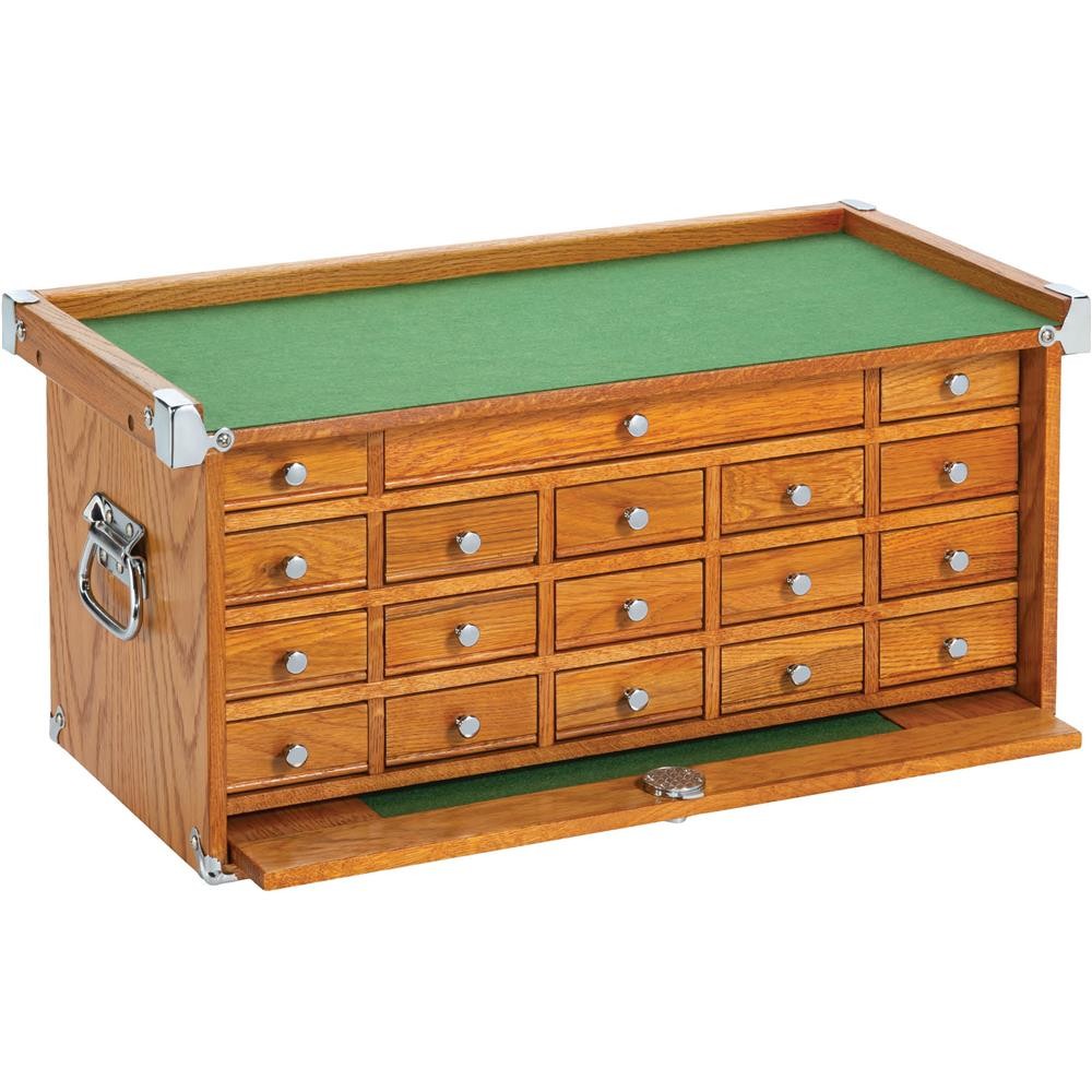 T33974 23″ Series 18-Drawer Red Oak Mid-Riser