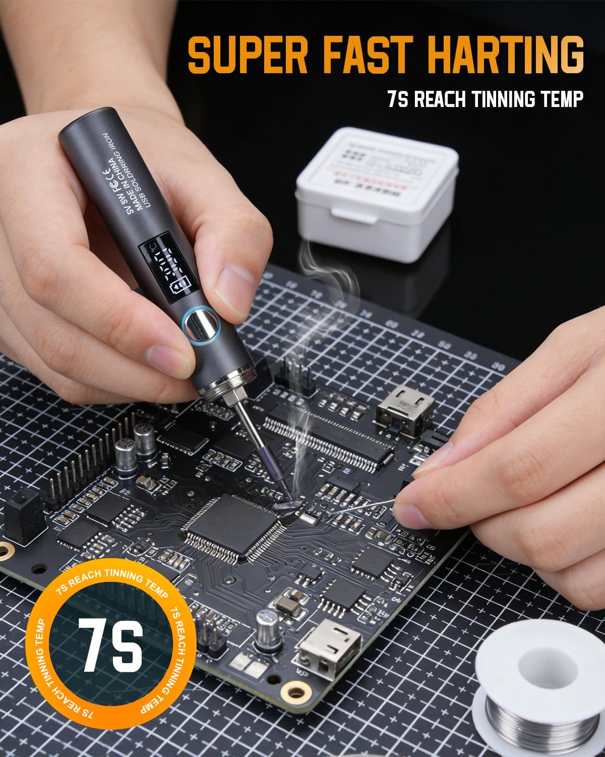 Cordless Soldering Iron Kit, 1400mAh Rechargeable 5-in-1