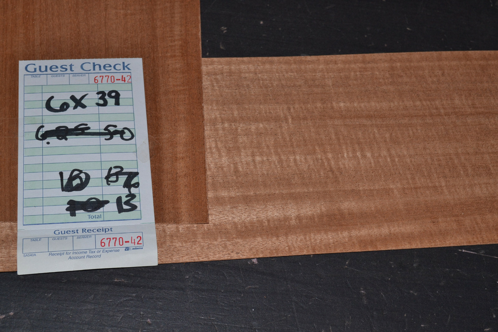Mahogany Raw Wood Veneer Sheets 6 x 39 inches 1/42nd 6770-42