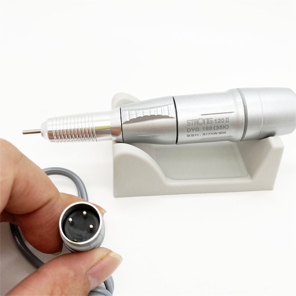 Dental Lab 35000RPM Electric Micro Motor Handpiece Handle STRONG 120II Silver