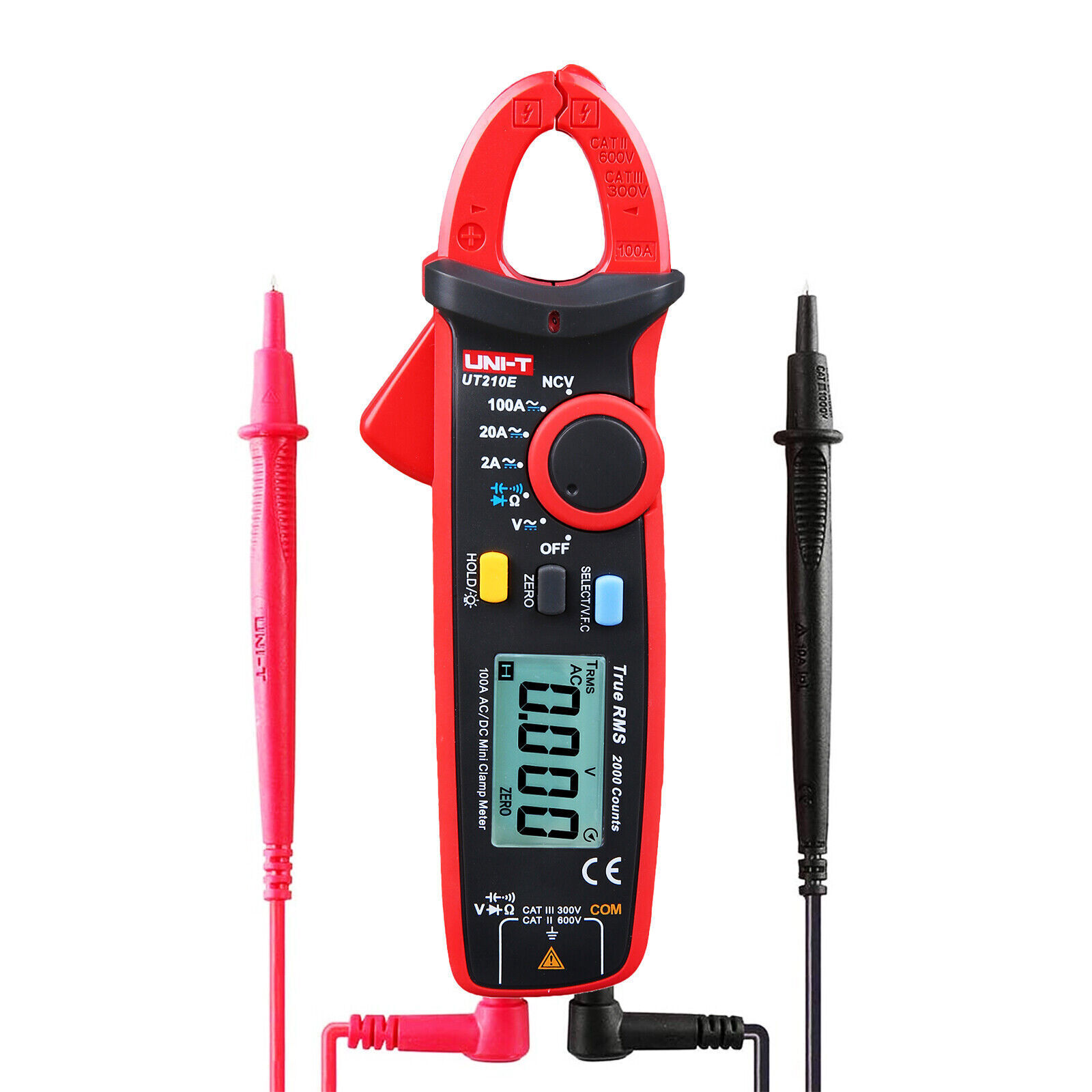 UNI-T Digital UT210E 100A 600V AC DC Clamp meter Multimeter True RMS VFC Diode
