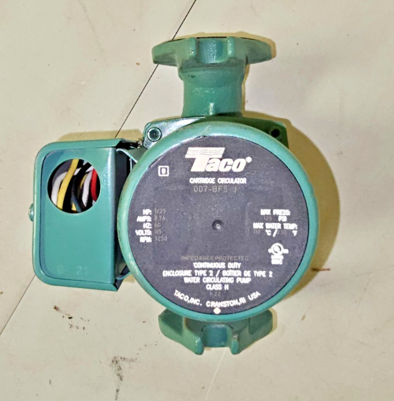 Taco 007-BF5-J Cast Iron Circulator, 1/25 HP (DEFECTIVE, PARTS ONLY)