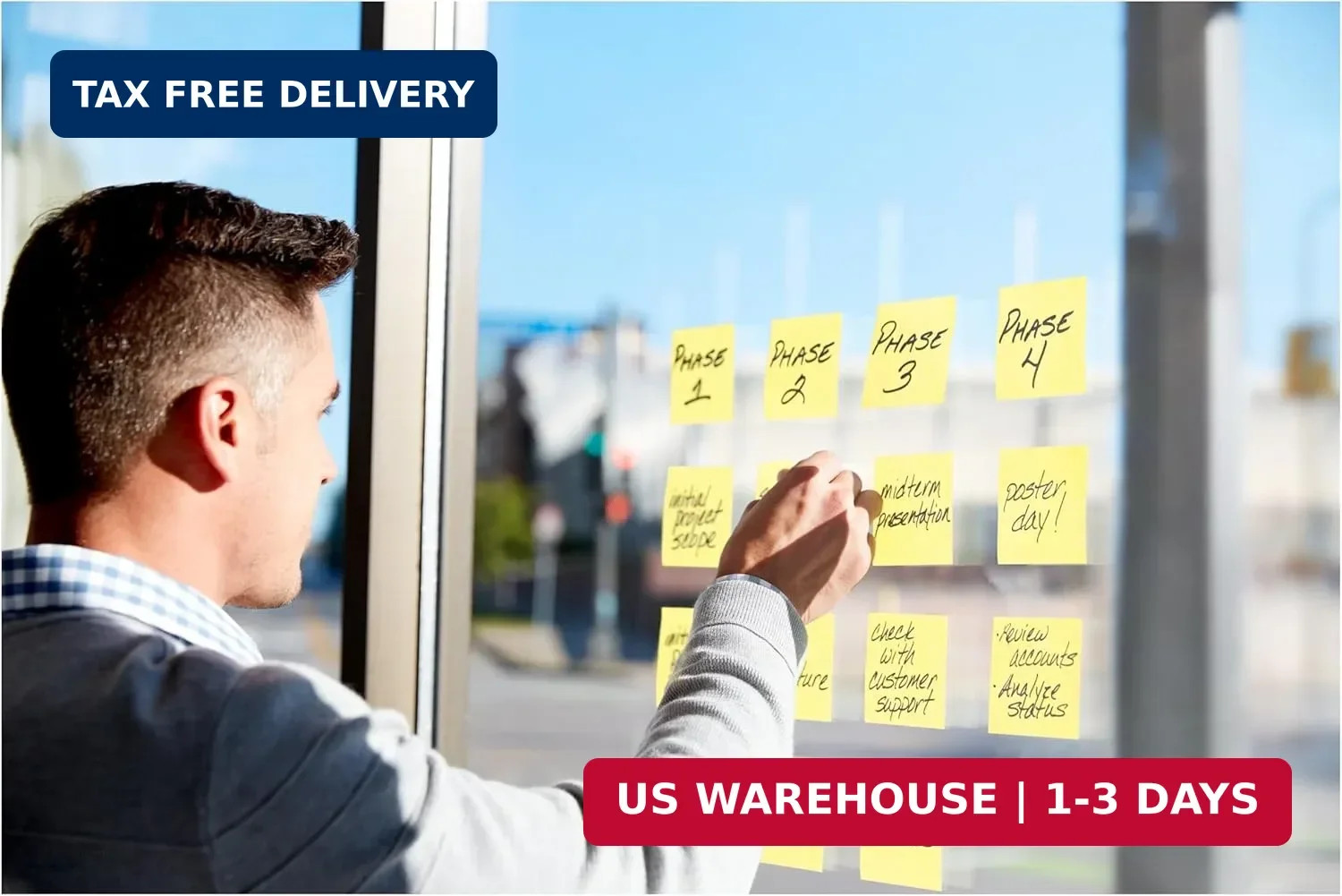 Post it Super Sticky Notes 3×3 Canary Yellow 5 Pads 70 Sheets 2X Sticking Power
