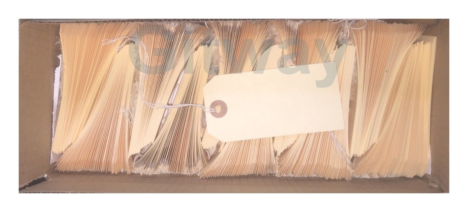 1000- 4 1/4″ x 2 1/8″ Size 4 Manila Inventory Shipping Hang Tags with String