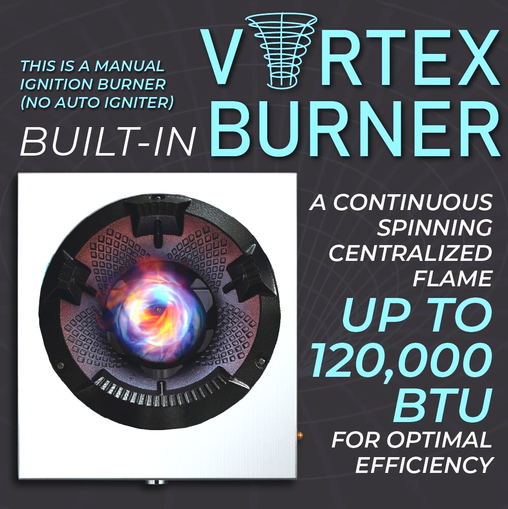 CONCORD Professional Vortex Burner Stainless Steel Commercial Wok Stove