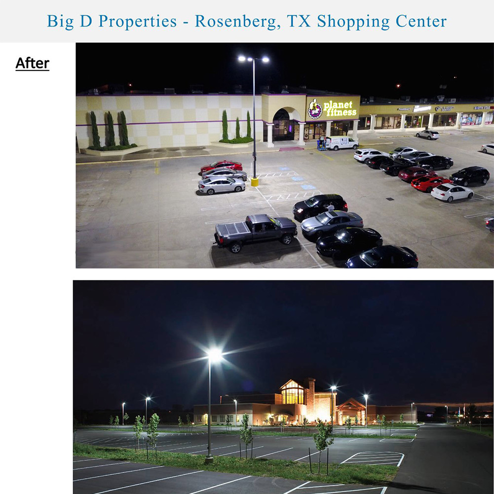 1000W MH Equiv 300W LED Shoebox Parking Lot Light with Yoke/Wall/Trunnion Mount