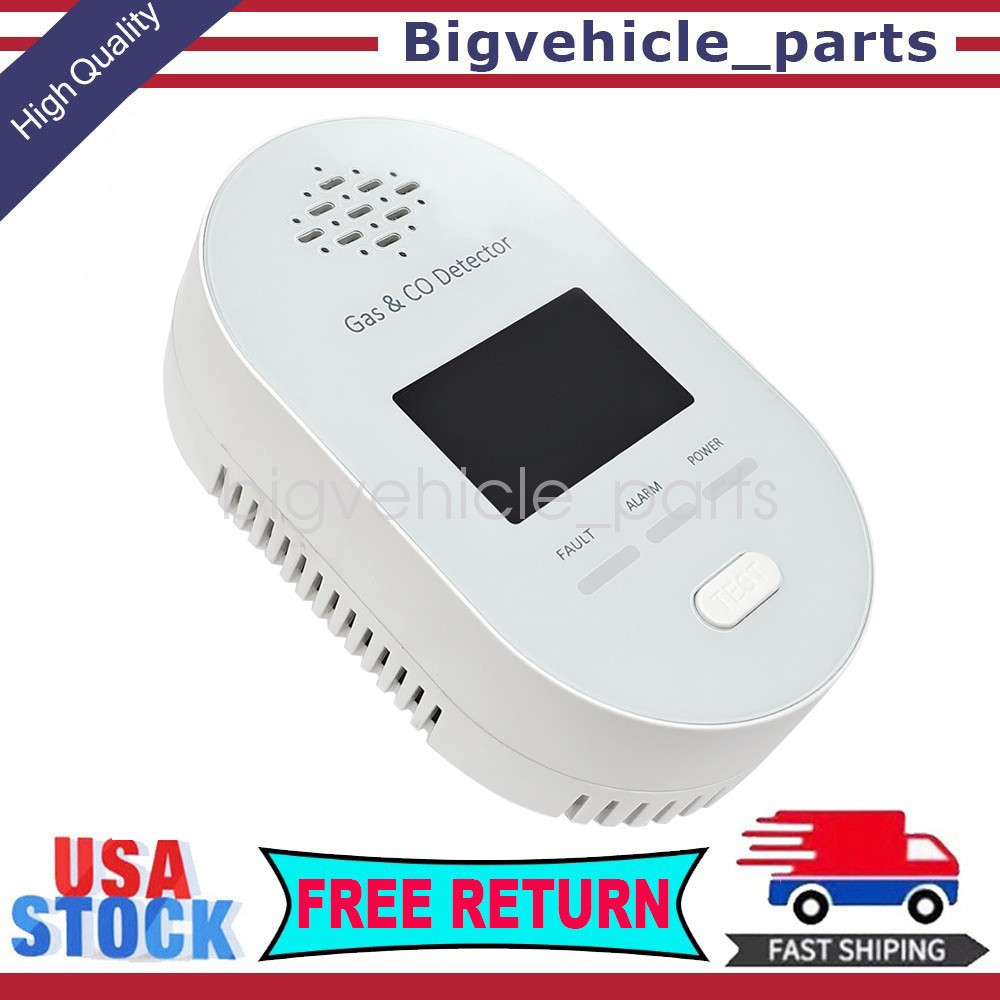 New Portable 4-in-1 CO Detector with Smoke & Natural Gas, Plug-in Safety Alarm