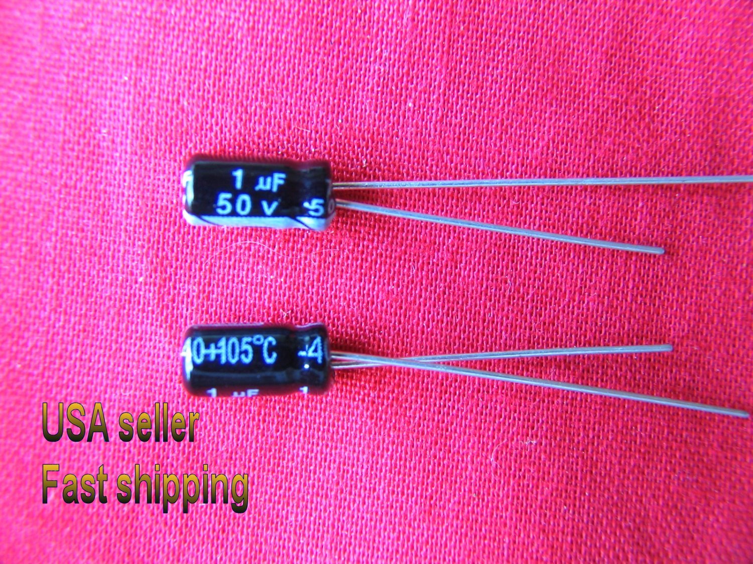 25 pcs – 1.0uf (1uf) 50v radial 105c electrolytic capacitors
