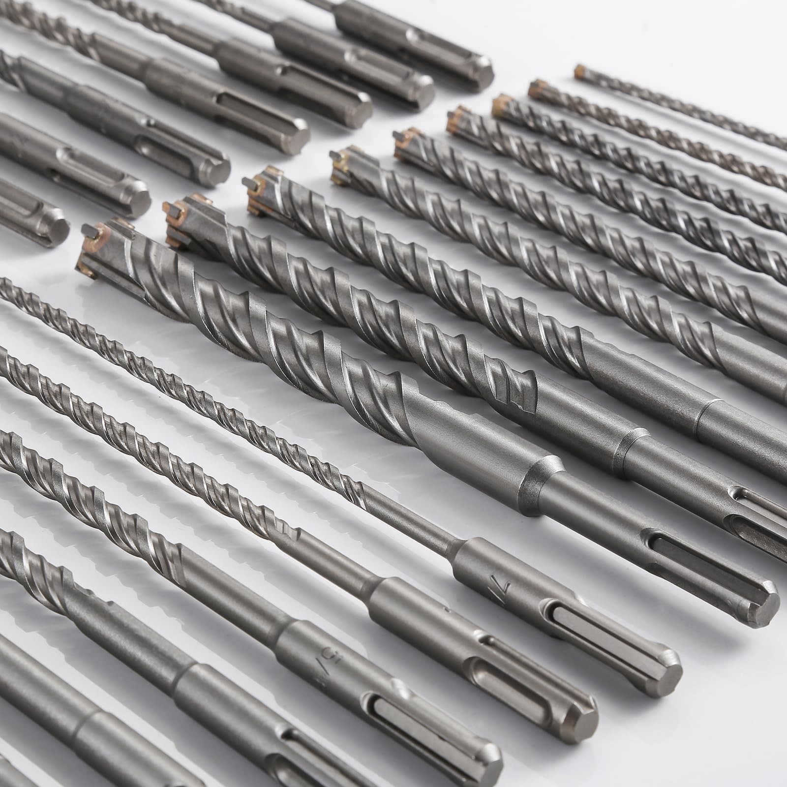 3 Pcs Long Concrete Drill Bit Set 1/4 Inch Cross Tip 10 to 12 Inch Masonry Kit