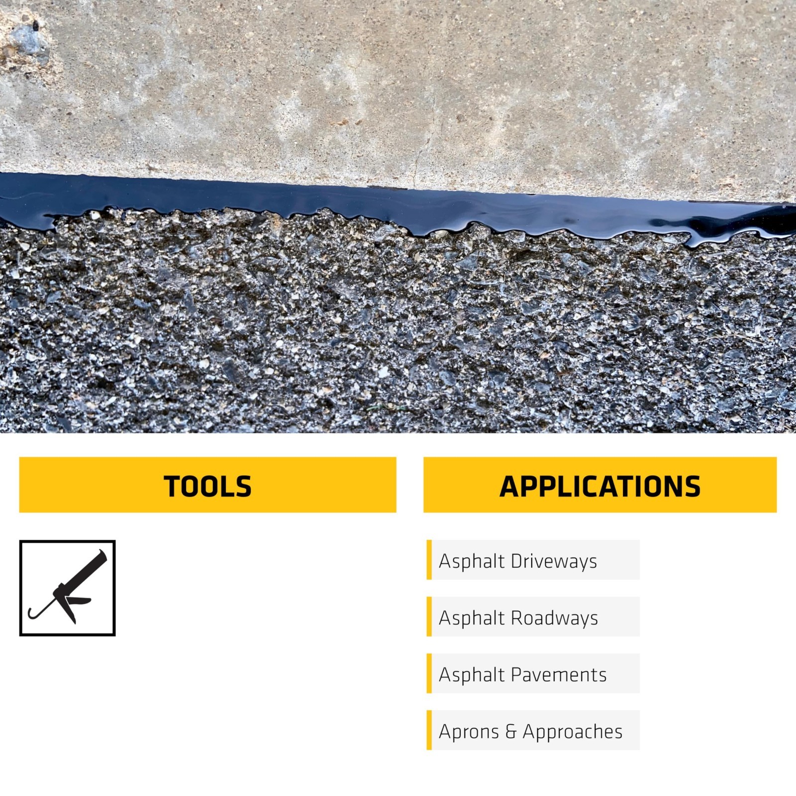 Self-Leveling Asphalt Sealant – Black Hybrid Crack Filler for Driveways & Paveme