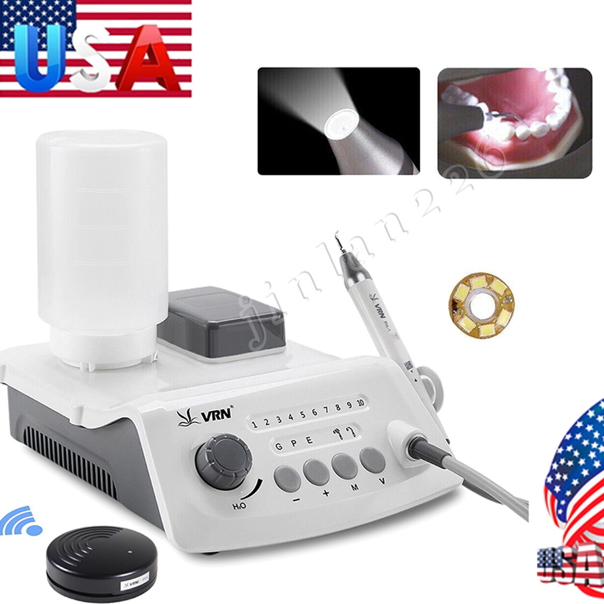 Ultrasound Dental Ultrasonic Scaler fit EMS Woodpecker+LED Handpiece+ Bottle A8