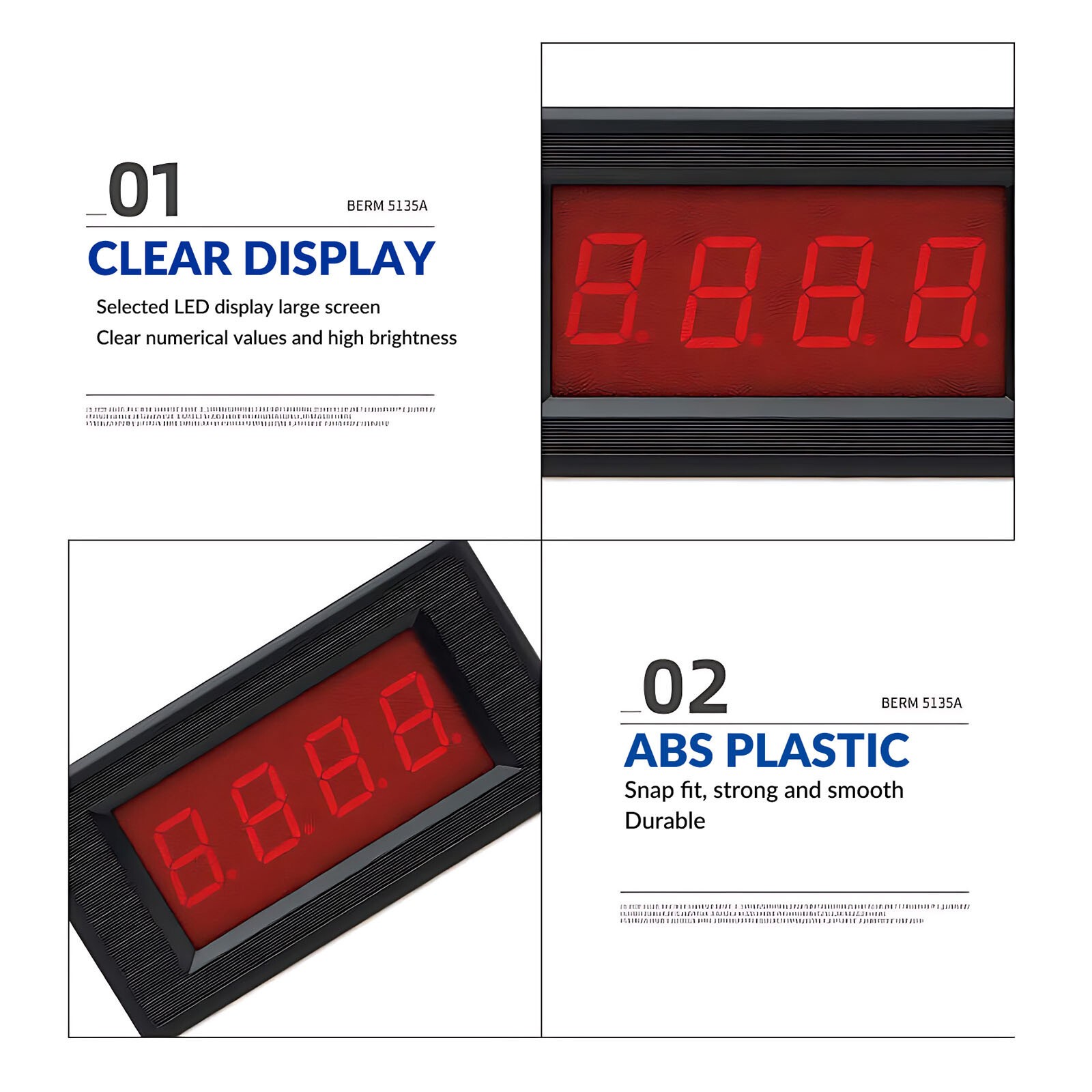 DC 0-1000V/1000A Digital Voltmeter Ammeter 3Digit LED display Tester Panel/Shunt