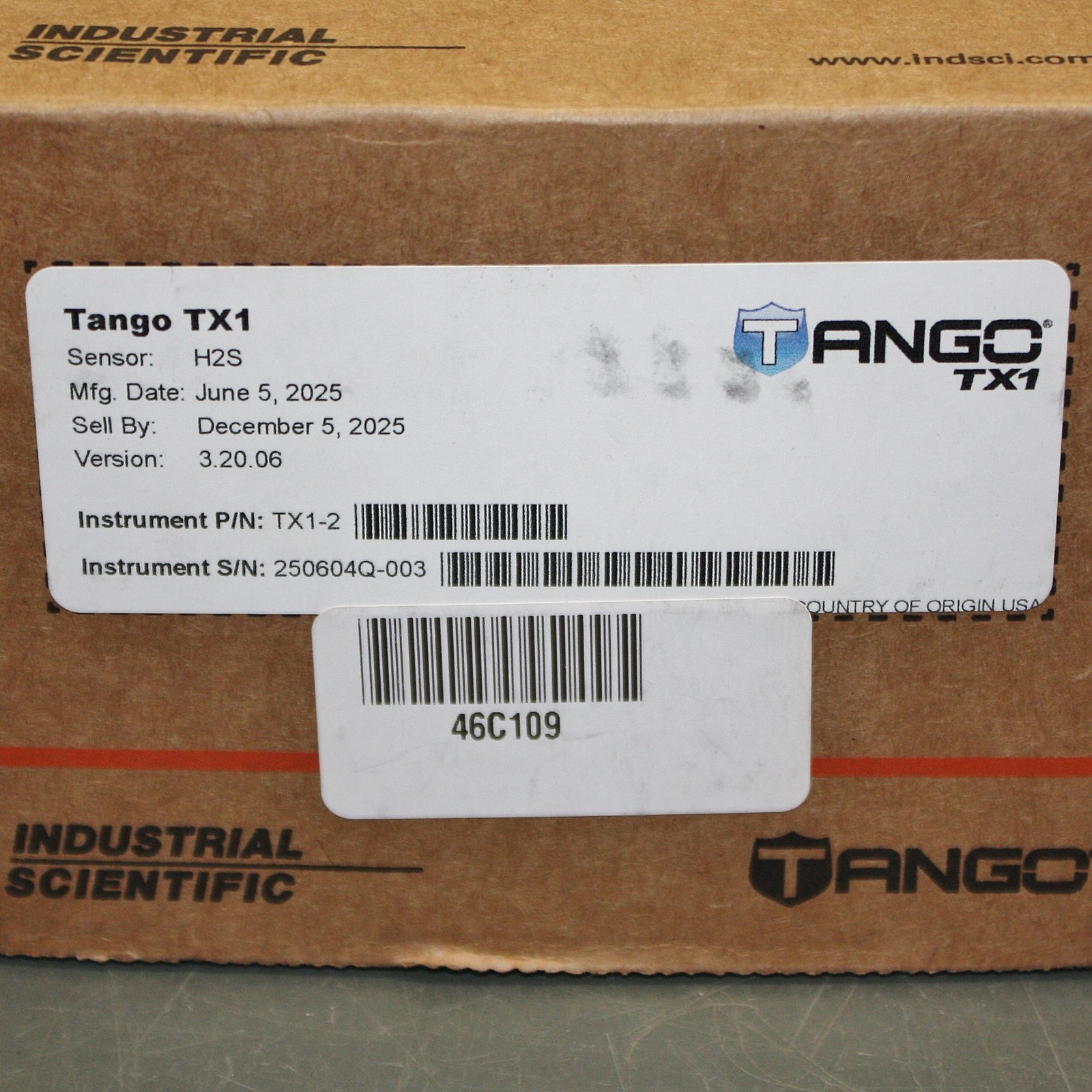 EXPIRES 04/2028 – Tango Single-Gas Detector TX1-2, 0 to 200 ppm Hydrogen Sulfide