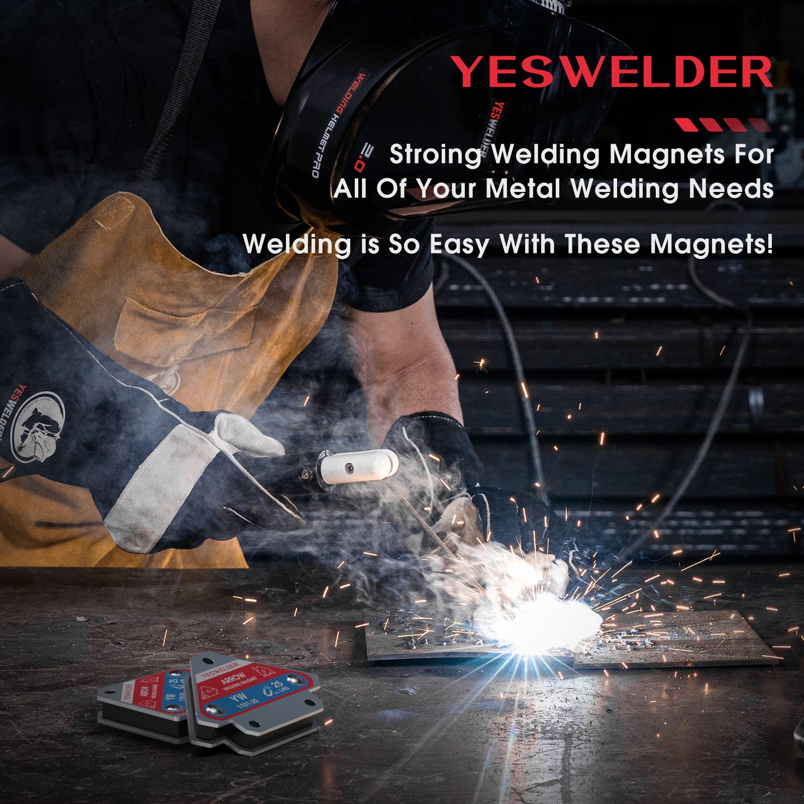 25lbs/50lbs/75lbs Arrow Welding Magnet Set Welder Soldering Angle Holder