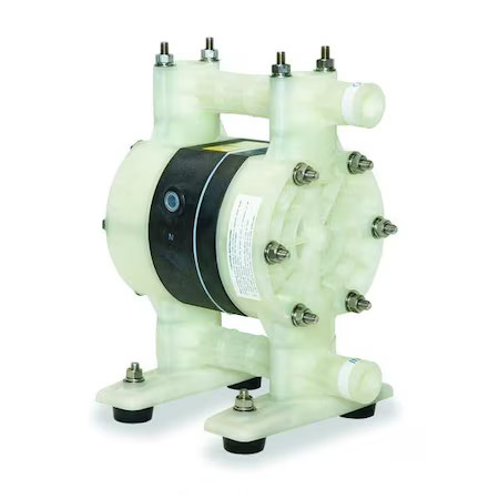 Dayton 6Py39 Double Diaphragm Pump, Polypropylene, Air Operated, Ptfe, 15 Gpm