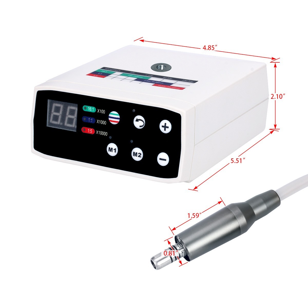 Dental LED Brushless Electric Micro Motor/Fiber Optic Handpiece Fit for NSK