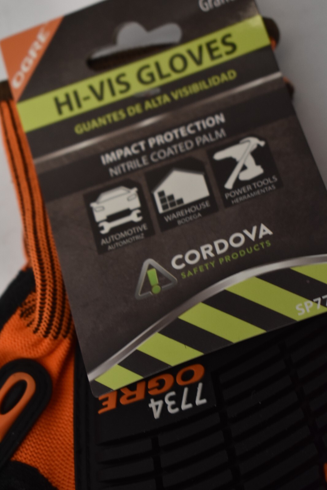 Cordova Safety OGRE Flex Hi-Vis Impact Protection Gloves Large Size SP7734L