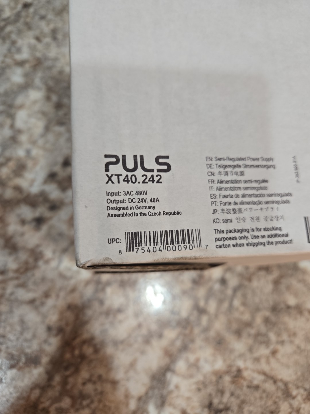 Puls XT40.242 Power Supply, 3-Phase, 24V, 40A, 960W – Illinois Stock – NIB