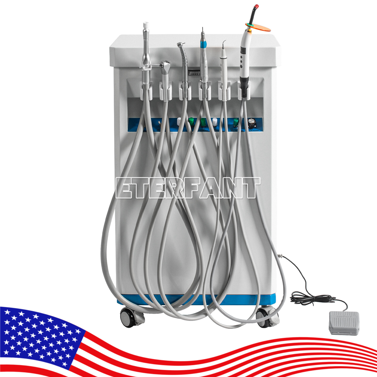 Dental Unit with Air Compressor Curing Light Scales/Unit Air Turbine 4Hole US