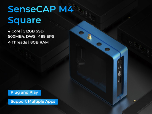 SenseCAP M4 Square – FluxNode & MystNodes LoRa Gateway Smart Home NEW