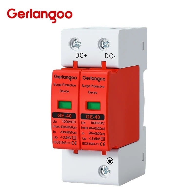 SPD DC 1000V 20KA~40KA House Surge Protector Protective Low-Voltage Arrester Dev