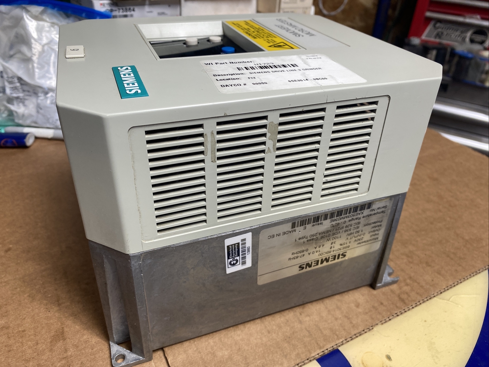 SIEMENS 6SE3014-8BC00 SIMOVERT MICROMASTER DRIVE 1.5HP 1100W 230V FAST SHIPPING