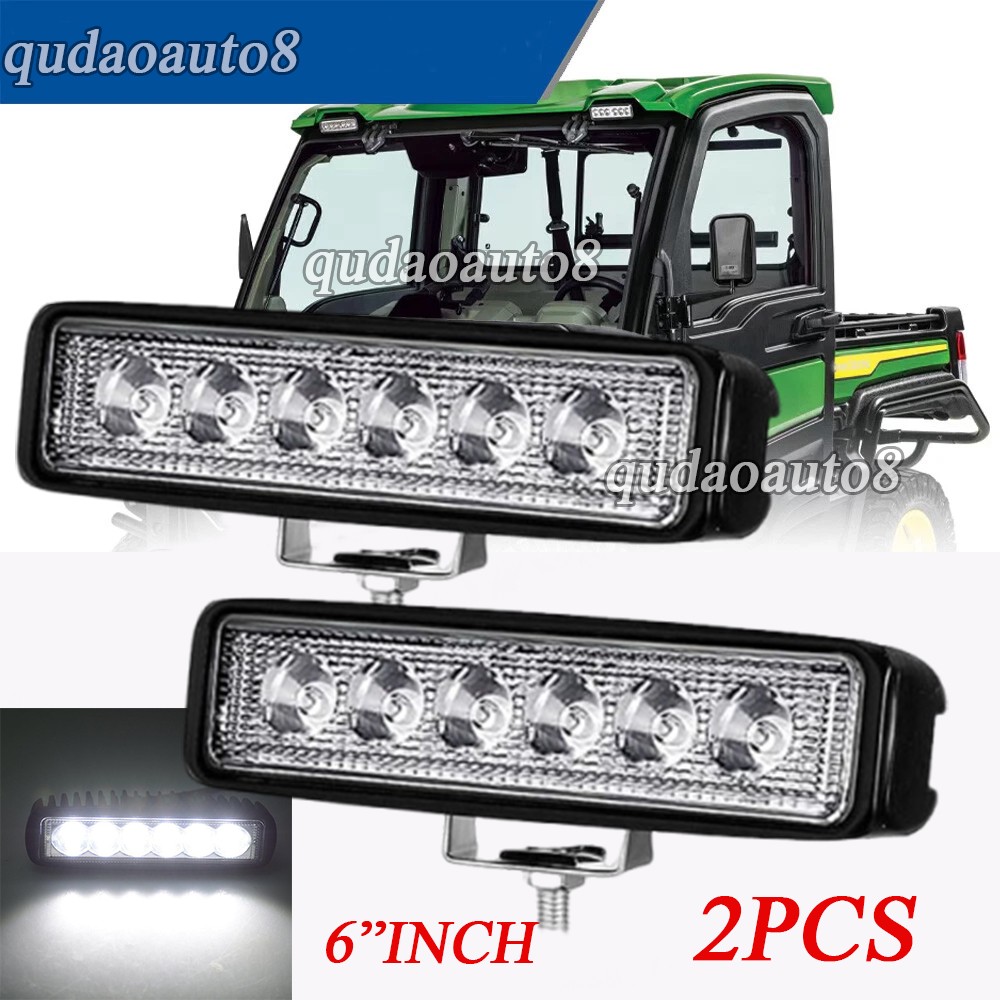 Fit John Deere Gators 835M, 835R, 865M, 865R 12V 2PCS 6″ INCH LED work light Bar