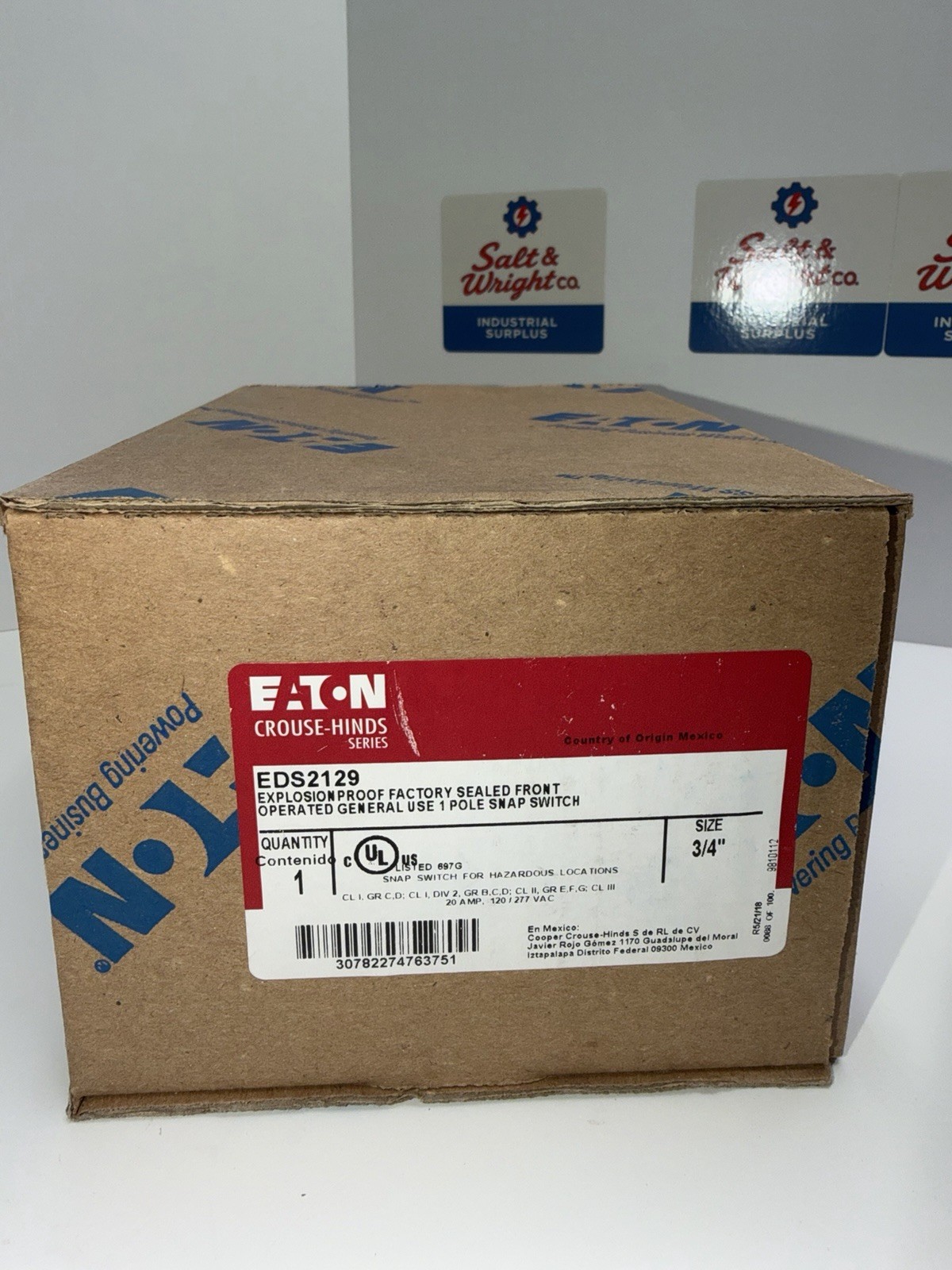 Eaton Crouse-Hinds EDS2129 Explosion Proof Snap Switch 20A 120-277V New in Box