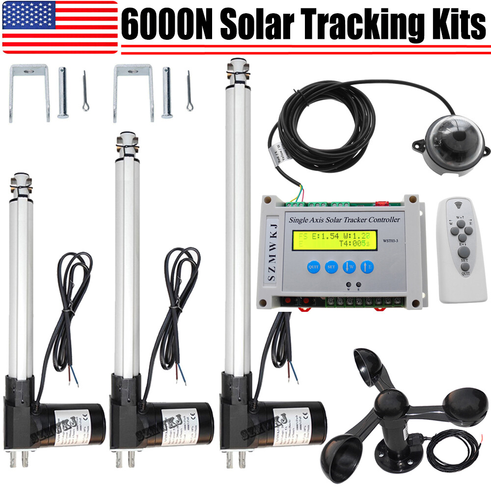 6000N Electronic Single Axis Solar Tracking Controller W/ Linear Actuator Kit IG