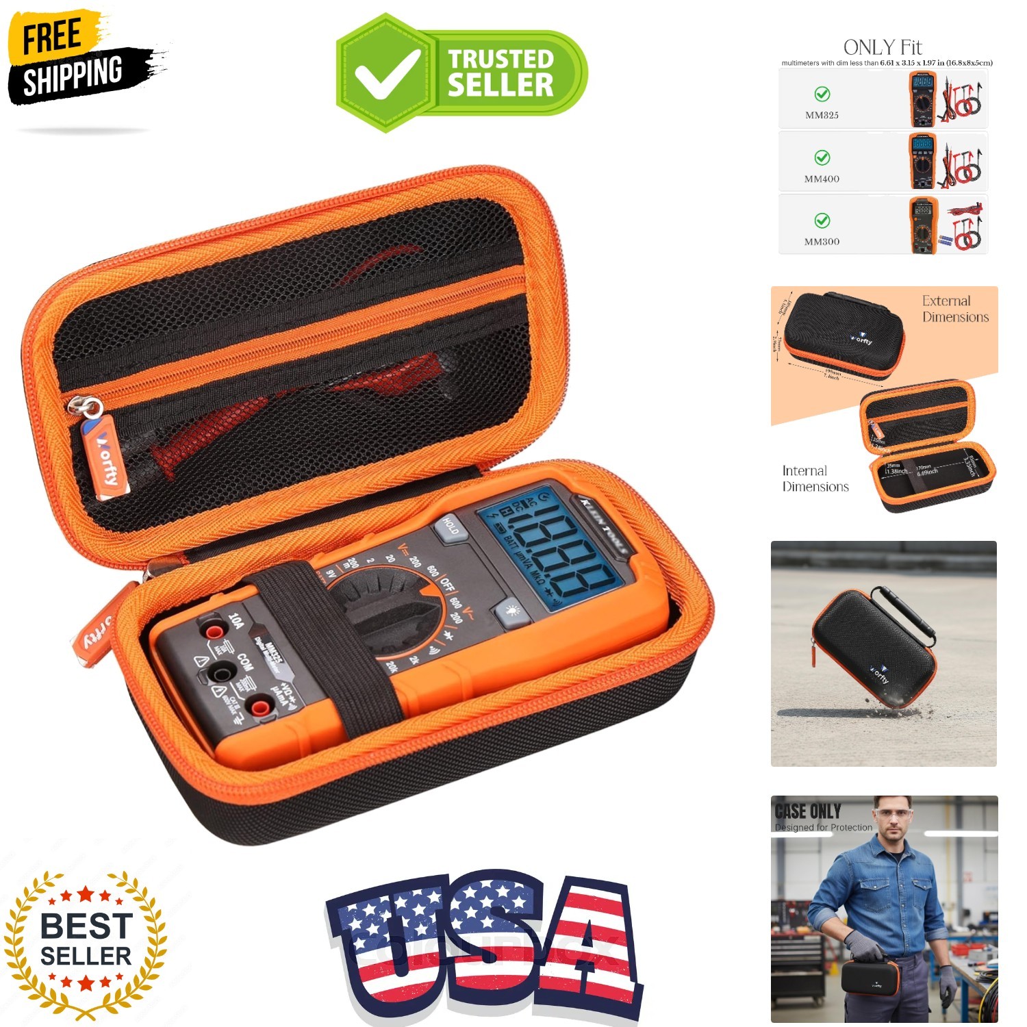 Hard Multimeter Case for Klein MM325/MM420/MM400/MM300/Fluke 117/Fluke 115, P…